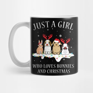 Just A Girl Who Loves Bunnies And Christmas Mug